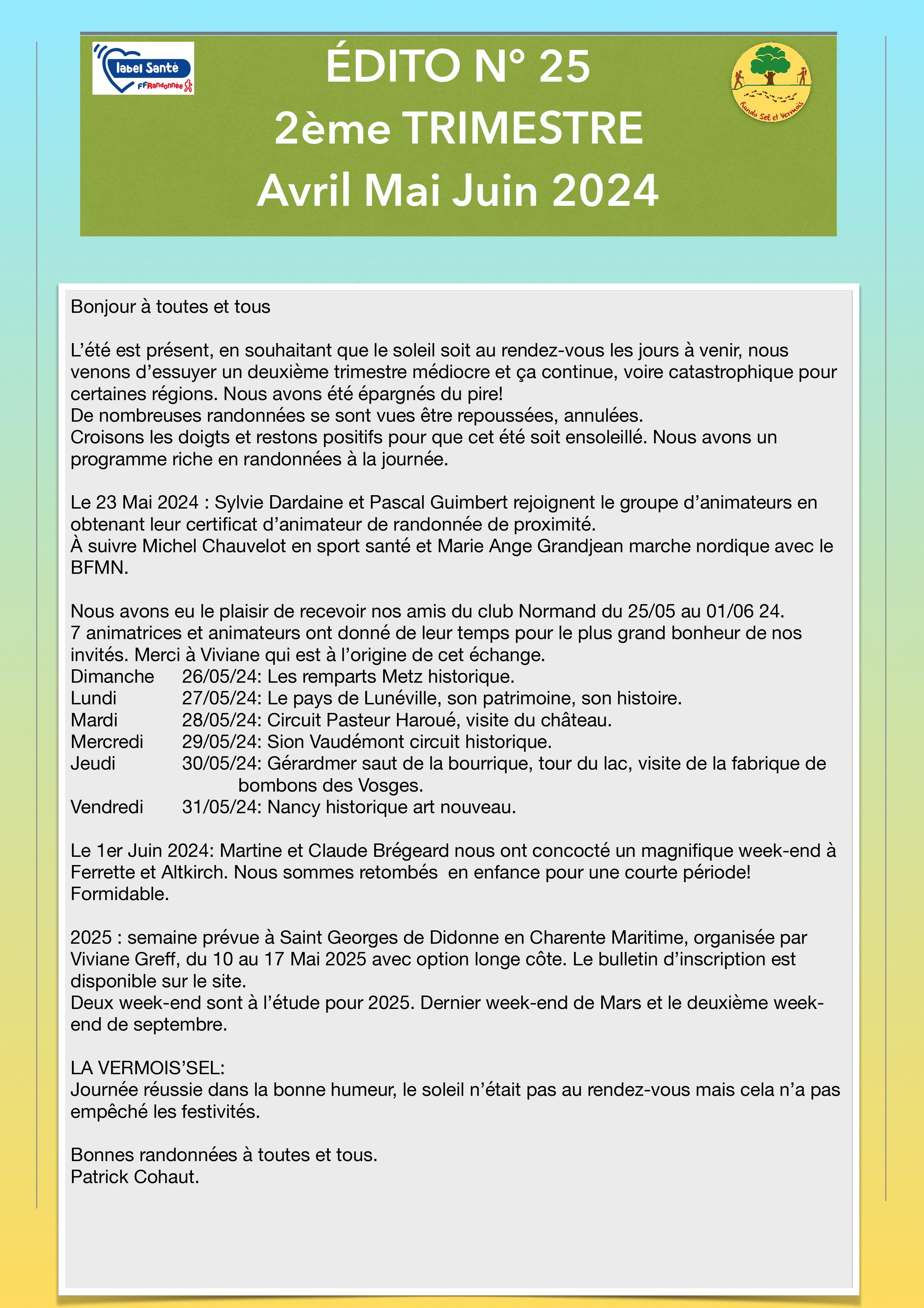 Édito Avril 2024